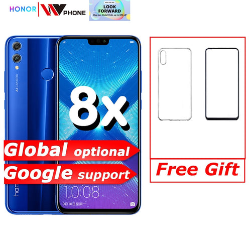 Honor 8X smartphone mobile phone 6.5'' full Screen OTA update Smartphone Mobile phone Android 8.1 Octa Core fingerprint ID