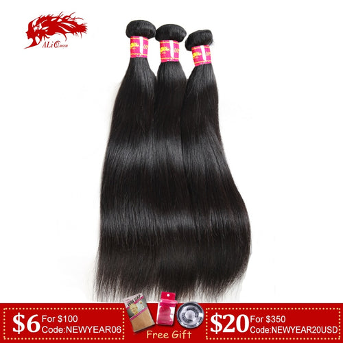 Ali Queen Hair Brazilian Straight Hair Weave Bundles 8