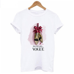 Perfumer Floral Stripe T Shirt Women Shirt Summer Shirt Lady Luxury Brand Streetwear T-shirt Tops Graphic Tees Women Kawaii