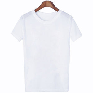 ZOGANKI New Fashion Women T Shirt Woman Short Sleeves Casual T Shirt Graphic Tees Female Summer White and Black T-shirts Tops