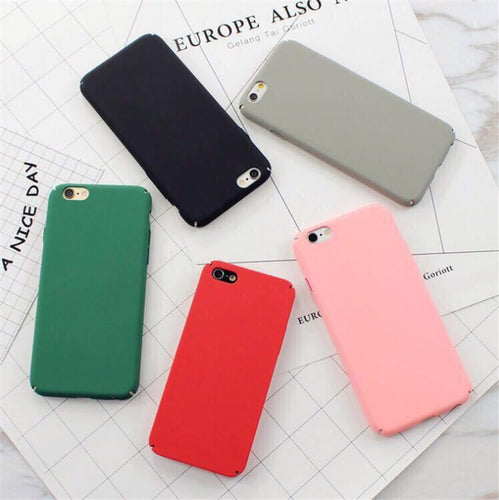 Candy Color Phone Cases for Iphone X 5s 5 SE 6 6S 7 8 Plus Hard Plastic Frosted Matte Covers for Iphone 11 Pro X XS MAX XR Shell
