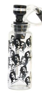 Glass Water Pipe Mini Smoking Pipe with PVC Tubes Cigarette Holder Many Color to Choose Hand Portable Mini Shisha Hookah