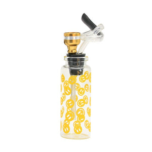 Glass Water Pipe Mini Smoking Pipe with PVC Tubes Cigarette Holder Many Color to Choose Hand Portable Mini Shisha Hookah
