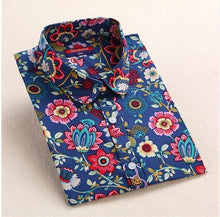 Load image into Gallery viewer, Dioufond White Navy Lips Print Women Blouses Long Sleeve Ladies Office Blouse Shirt  Casual Button Down Blusa 2017 Spring
