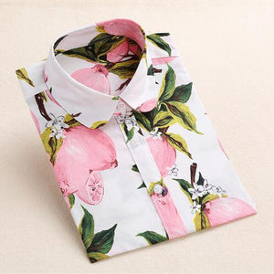 Dioufond White Navy Lips Print Women Blouses Long Sleeve Ladies Office Blouse Shirt  Casual Button Down Blusa 2017 Spring