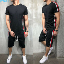 Load image into Gallery viewer, Striped 2019 Summer New Men&#39;s Shorts Casual Suits Sportswear Mens Clothing Man Sets Pants Male sweatshirt Men Brand Clothing
