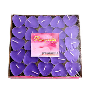 New 50pcs Romantic Heart Shape Wedding Party Birthday Fragrance Scented Candles Decor Gifts New Year Decorations
