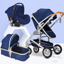 Load image into Gallery viewer, Multifunctional 3 in 1 Baby Stroller High Landscape Stroller  Folding Carriage Gold Baby Stroller Newborn Stroller