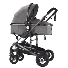 Load image into Gallery viewer, Multifunctional 3 in 1 Baby Stroller High Landscape Stroller  Folding Carriage Gold Baby Stroller Newborn Stroller