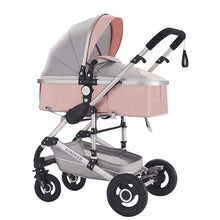 Load image into Gallery viewer, Multifunctional 3 in 1 Baby Stroller High Landscape Stroller  Folding Carriage Gold Baby Stroller Newborn Stroller