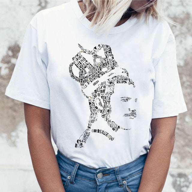 Freddie Mercury Queen Band T Shirt Women Harajuku Vintage Ullzang T-shirt Fashion Queen Tshirt 90s Graphic Rock Top Tees Female