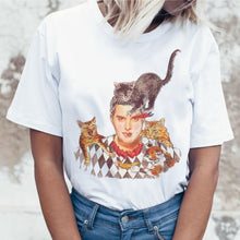 Load image into Gallery viewer, Freddie Mercury Queen Band T Shirt Women Harajuku Vintage Ullzang T-shirt Fashion Queen Tshirt 90s Graphic Rock Top Tees Female