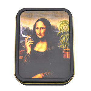 Smoking Set: 1x Metal Tobacco Box+1x Silicone Tobacco Pipe+1x Plastic Herb Grinder+5 Booklet Metal Filters+1x Glass Mouth Tips