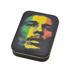 Smoking Set: 1x Metal Tobacco Box+1x Silicone Tobacco Pipe+1x Plastic Herb Grinder+5 Booklet Metal Filters+1x Glass Mouth Tips